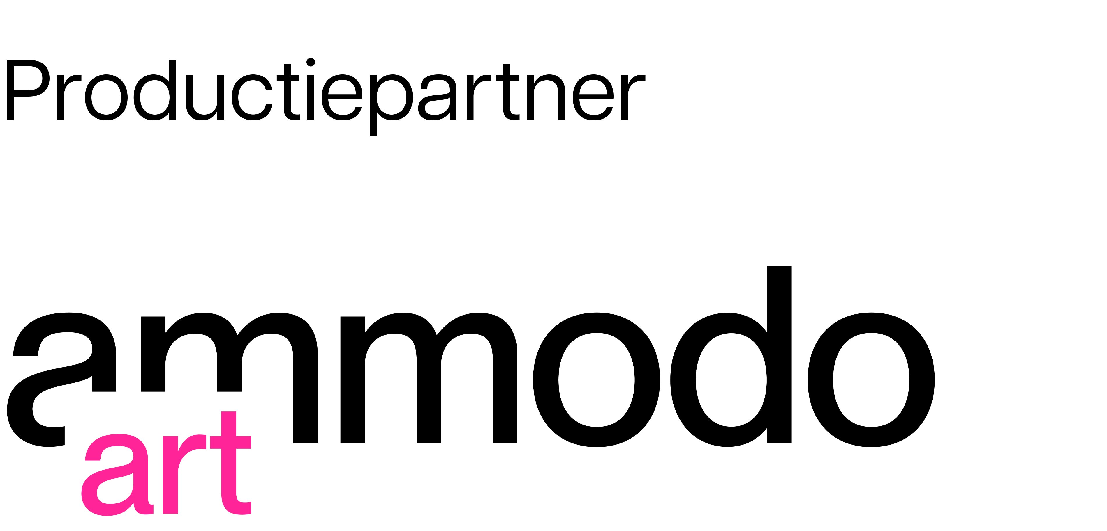 Ammodo Art logo met boventitel productiepartner